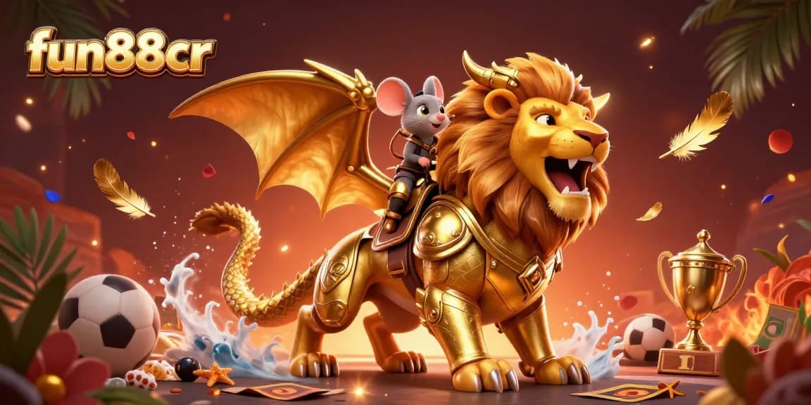 Experience thrilling sports betting with fun88cr, featuring a golden chimera and dynamic game elements.