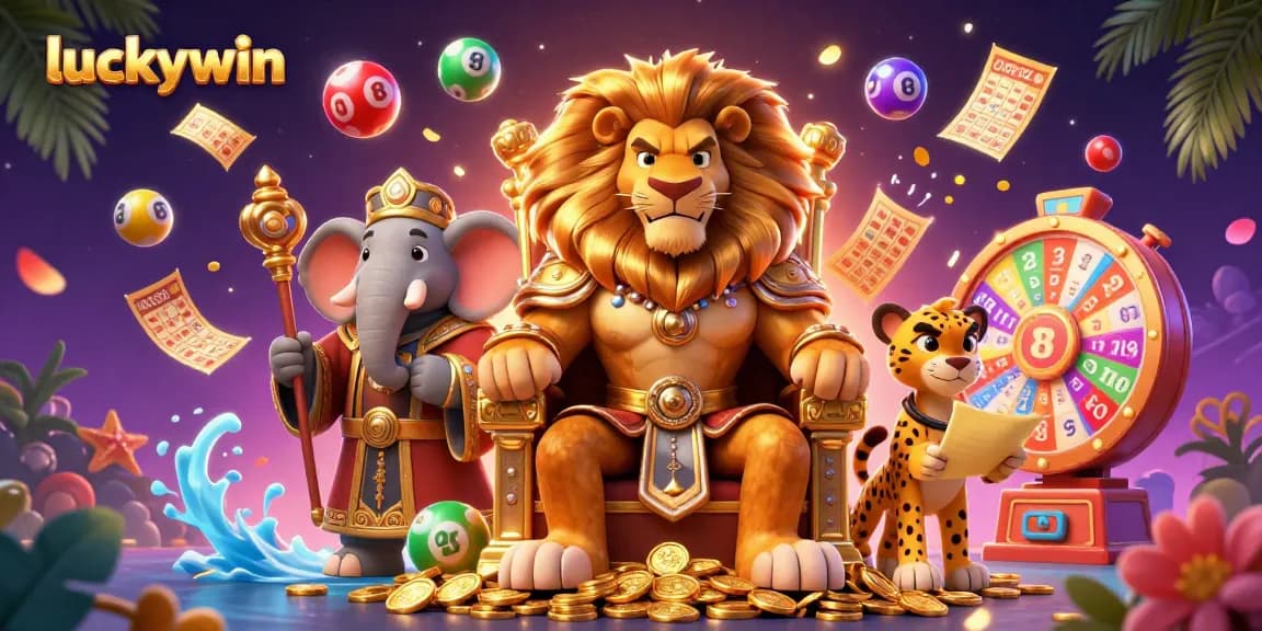 Join the exciting adventures at luckywin with vibrant casino elements and majestic characters!