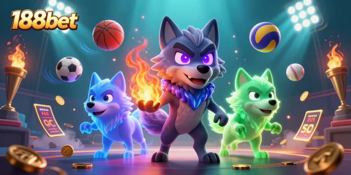 Experience thrilling sports betting action with 188bet featuring dynamic characters and game elements.