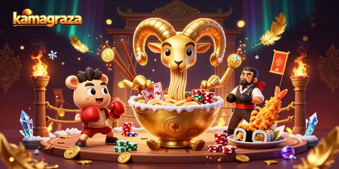 Engage with exhilarating gambling action in a vibrant scene featuring kamagraza and dynamic casino characters.