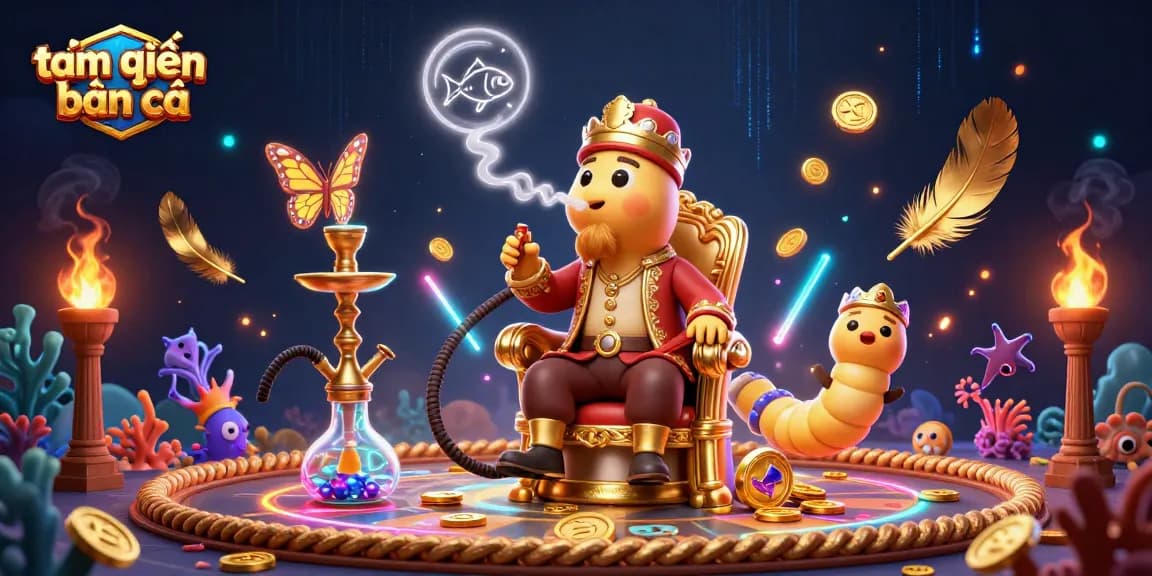 Engage in tam tiên bắn cá while enjoying a vibrant underwater gambling scene with unique game elements.