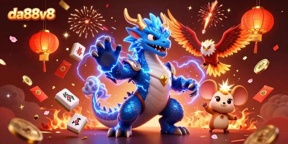 Join the thrilling action at da88v8 with a captivating 3D casino-themed illustration, showcasing exciting game elements.