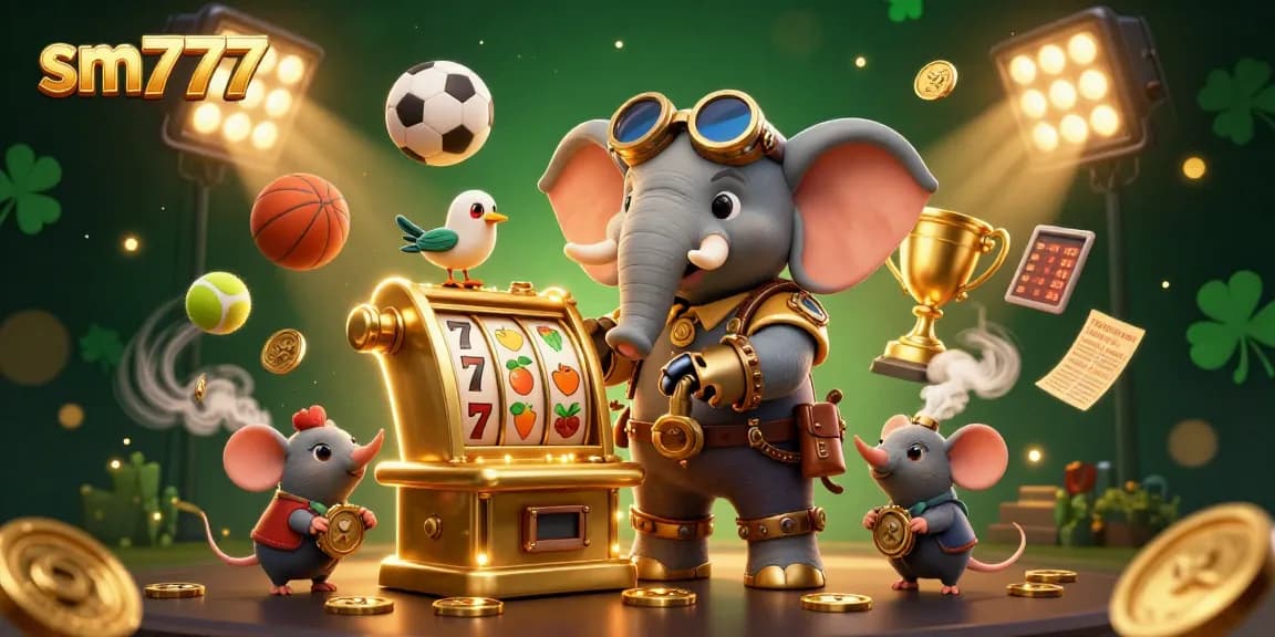 Engage with exciting sm777 slots surrounded by dynamic sports elements and vibrant characters.