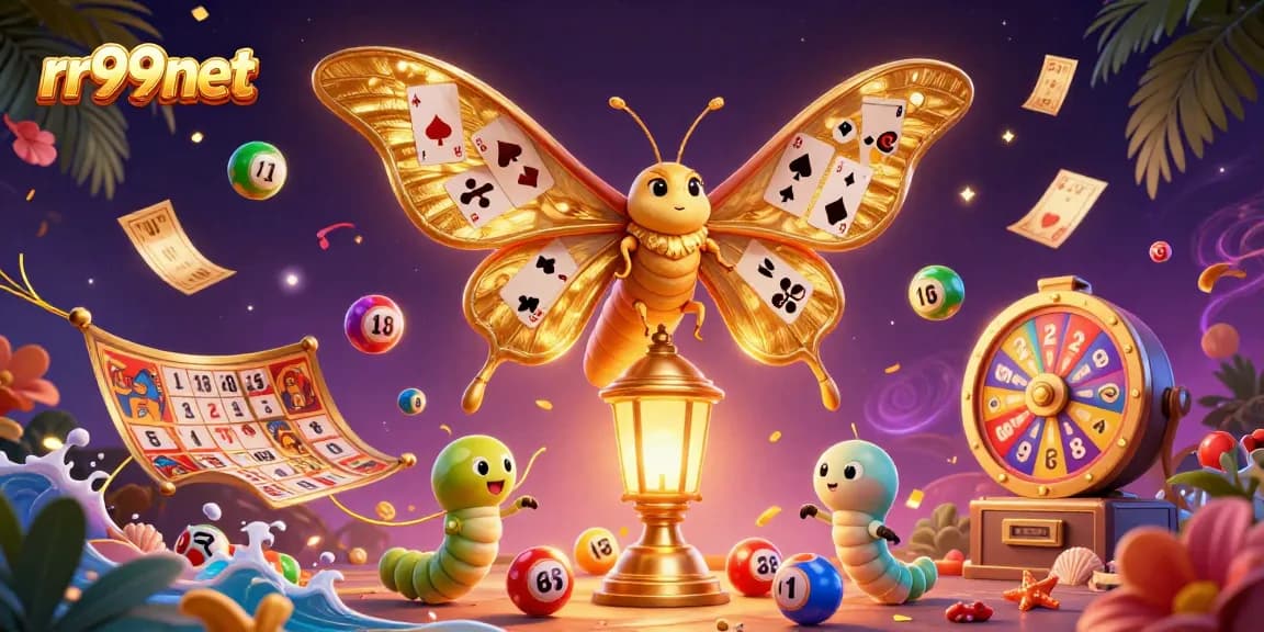 Win big at rr99net with a vibrant illustration of casino-themed excitement featuring dynamic lottery elements.