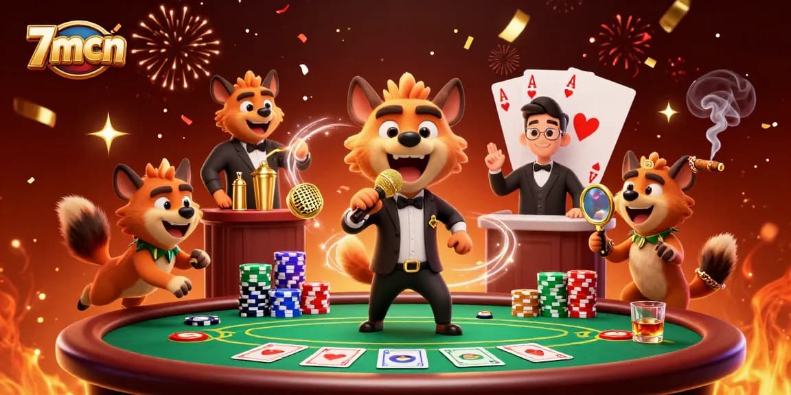 Join the fun at 7mcn as hyenas ace their sports betting skills in a vibrant casino!