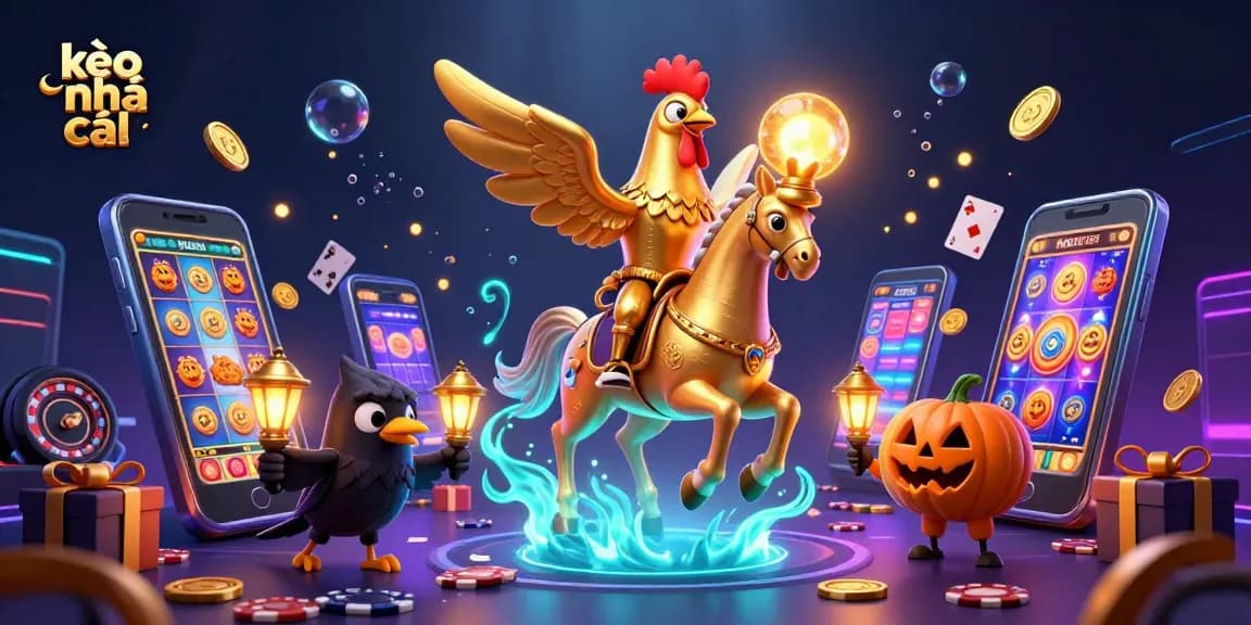 Engage with kèo nhà cái through a vibrant 3D illustration showcasing thrilling casino elements and dynamic gaming action.