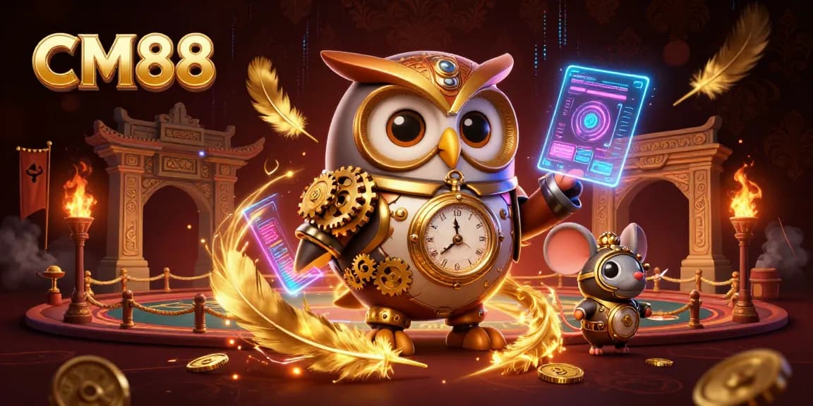 Experience the thrilling action at CM88 with steampunk characters and vibrant casino elements.