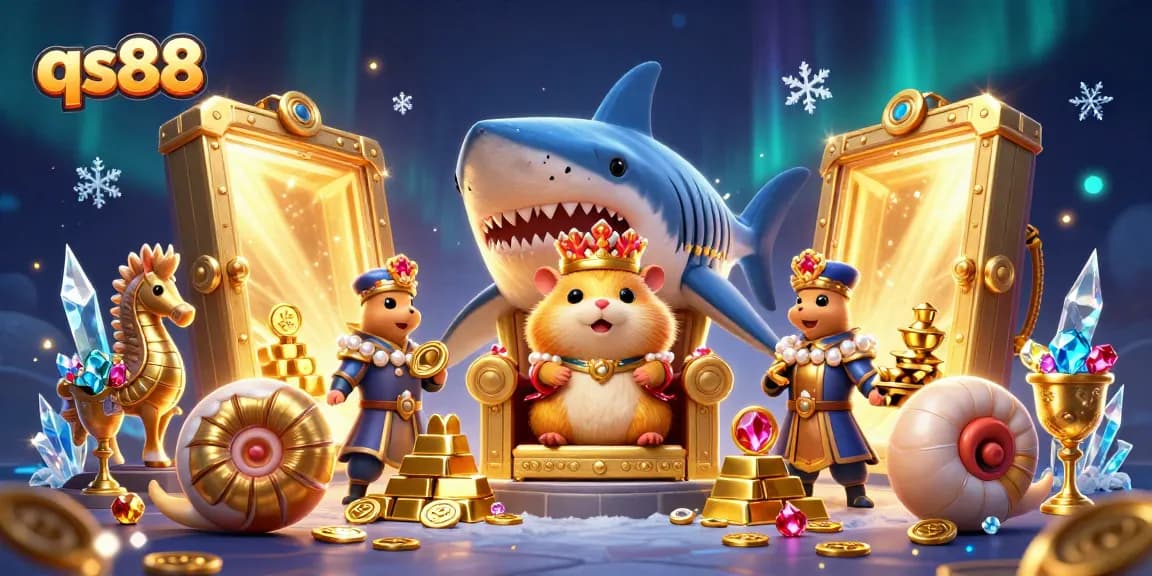 Experience the thrilling world of qs88 with a golden hamster king and riches galore in a vivid casino adventure.