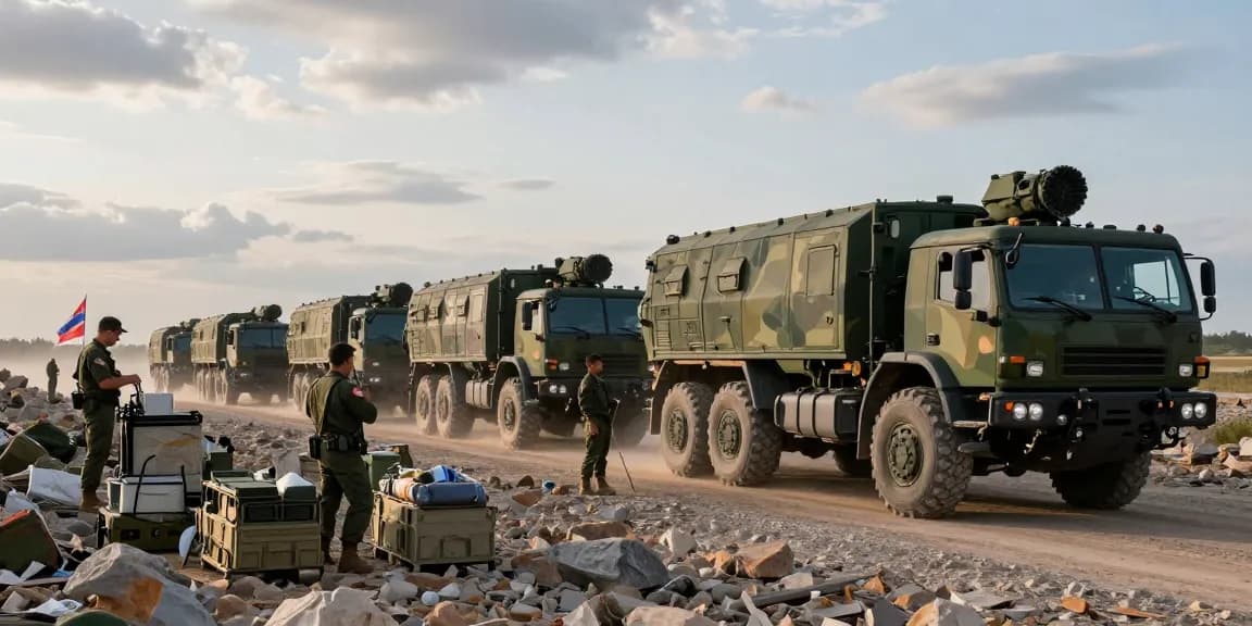 88M motor transport operators coordinating military vehicle operations on rugged terrain, showcasing teamwork and logistics.