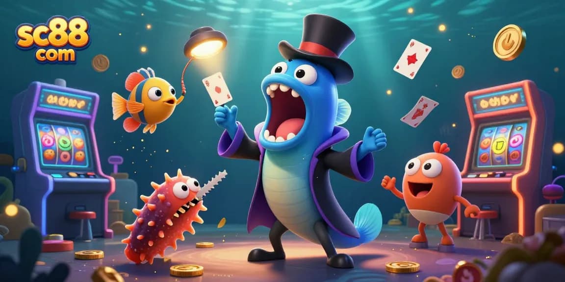 Experience thrilling games at sc88 com with a vibrant 3D casino scene featuring playful characters and dynamic gaming elements.