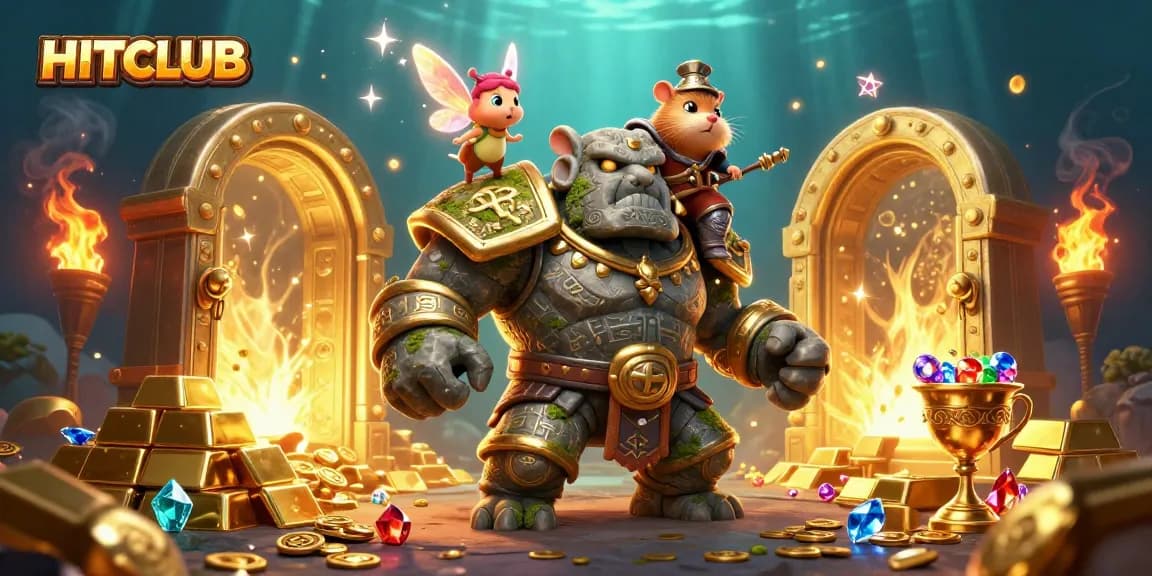 Experience the excitement at HITCLUB with dynamic characters and sparkling gaming elements.