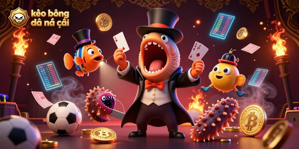 Experience thrilling kèo bóng đá nhà cái magic with creative card tricks in a vibrant scene.
