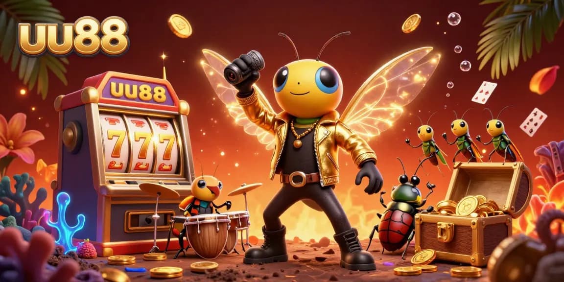 Experience thrilling gameplay with uu88 in a vibrant casino-themed illustration featuring a playful escape into winning.