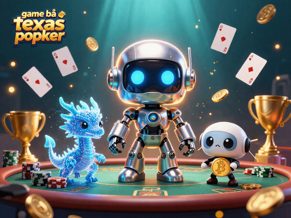Engage in game bài texas poker as characters explore an exciting casino scene with dynamic poker elements.