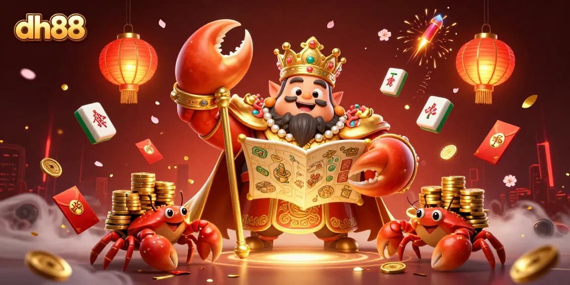 Experience thrilling gameplay at dh88 with a vibrant 3D illustration of a gaming empire.