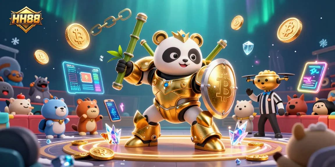 Join the excitement at HH88 casino with a golden mech panda battling for jackpot treasures!