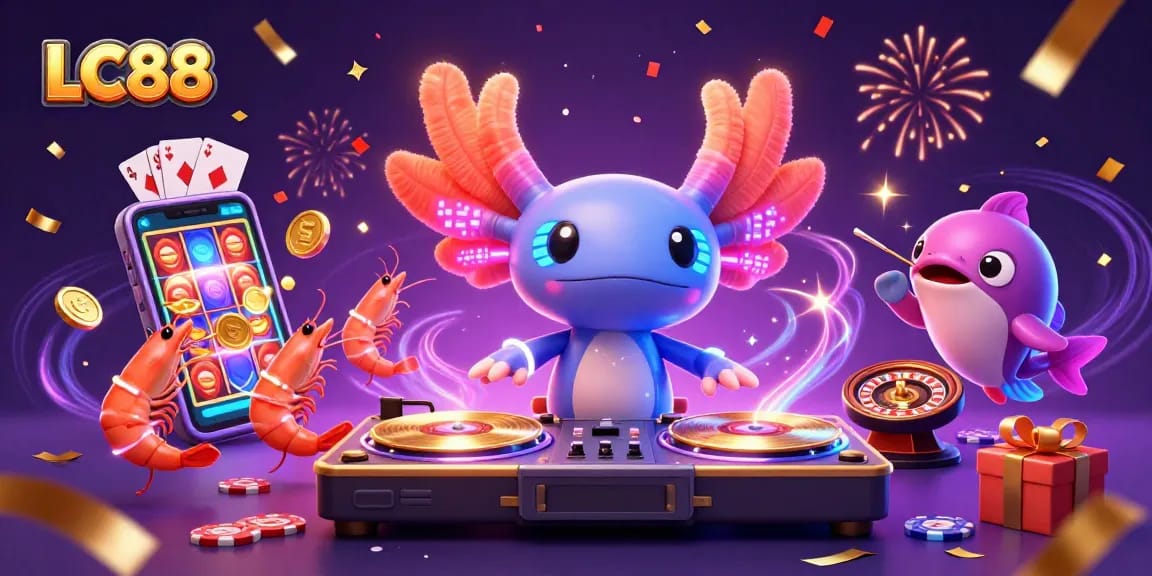 LC88 attracts players to dynamic casino fun with excited characters and vibrant gaming elements.