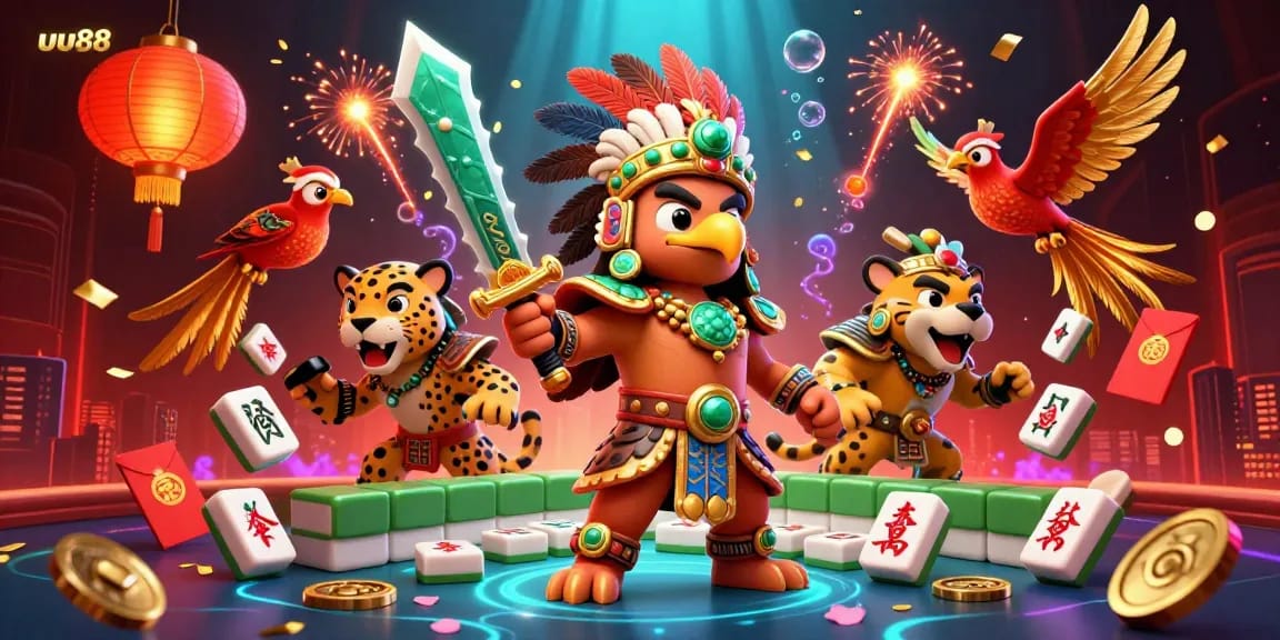 Experience thrilling gameplay at uu88 with colorful casino elements and dynamic characters in a vibrant 3D scene.