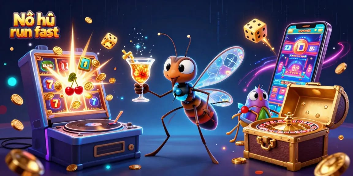 Engage in the thrilling Nổ hũ run fast experience with dynamic 3D designs and animated casino elements.