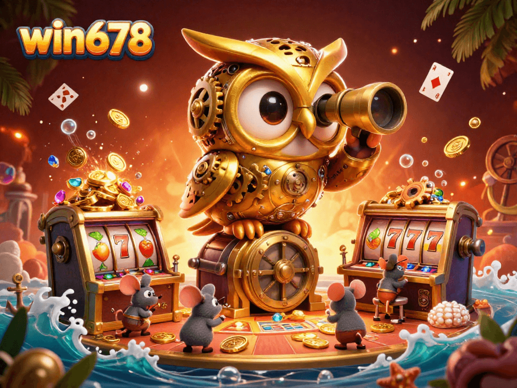 Experience winning strategies at win678 with a vibrant casino scene packed with action and excitement.
