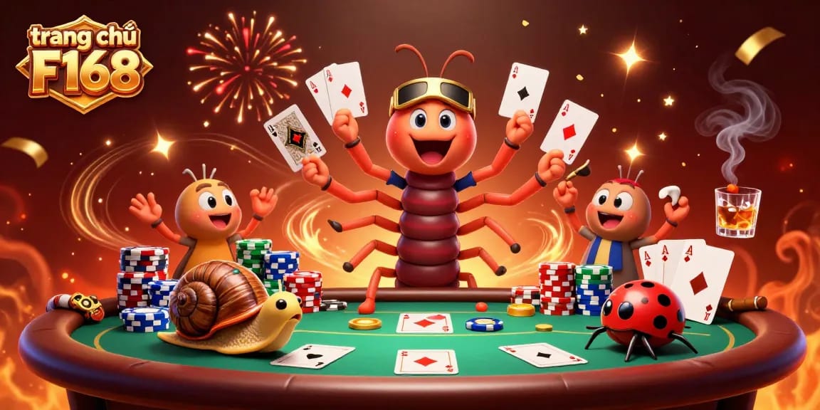 Experience the excitement at trang chủ F168 with a vibrant, engaging poker scene featuring dynamic characters and rich casino details.
