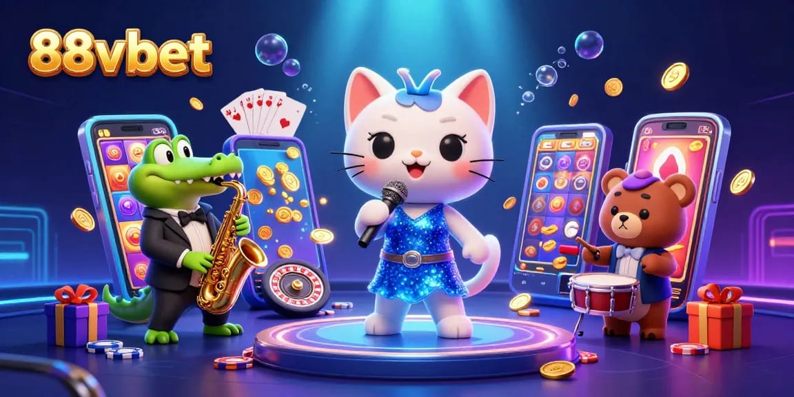 Experience the excitement of 88vbet with animated casino characters and vibrant games in stunning 3D detail.