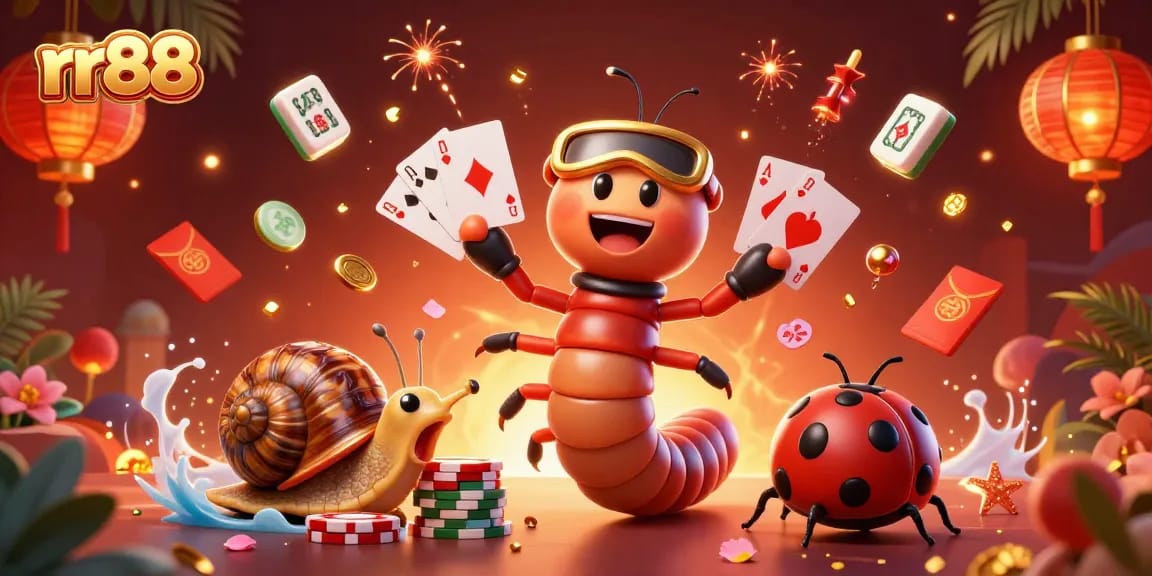 Experience vibrant gameplay at rr88 with a cartoon dealer showcasing exciting casino action.