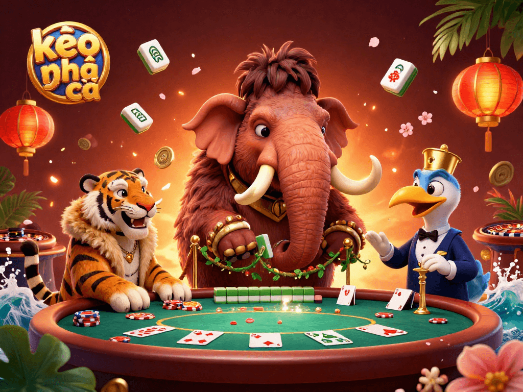 Engage with kèo nhà cái through an exciting 3D casino scene featuring vibrant characters and dynamic game elements.