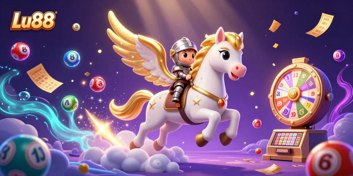 Experience thrilling wins and dynamic games with Lu88 in this vibrant casino illustration.