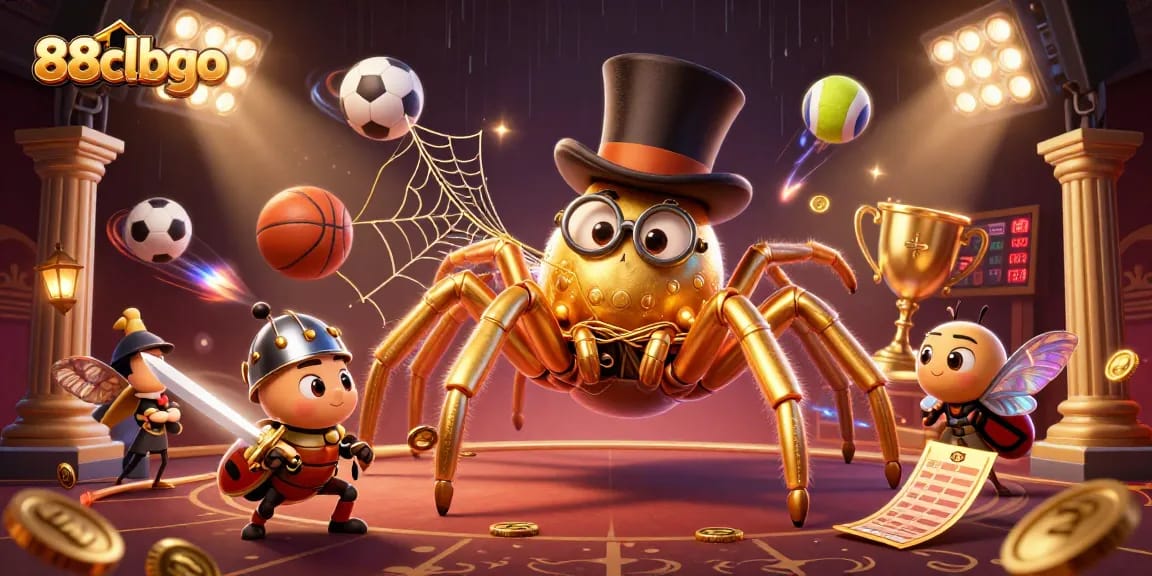 Experience winning strategies at 88clbgo with a vibrant casino scene full of dynamic characters and sports elements.