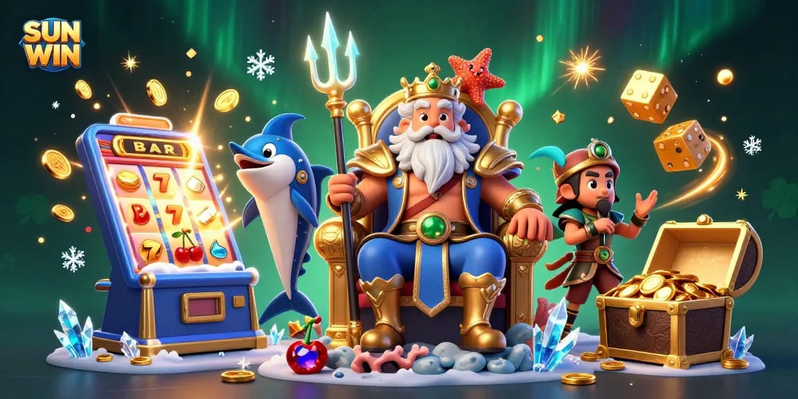 Experience thrilling wins at SUN WIN with a vibrant casino scene bursting with action and excitement.
