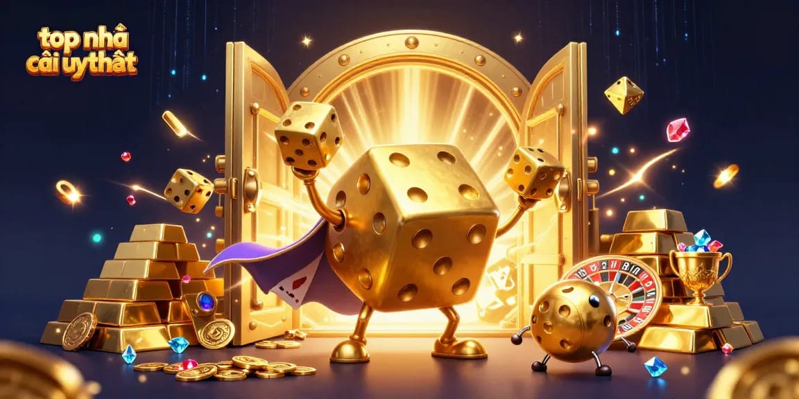 Engage with the top nhà cái uy tín in a vibrant casino scene filled with dynamic gaming elements.