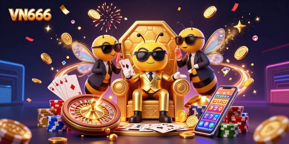 Experience thrilling gameplay at VN666 with captivating casino elements and vibrant imagery.