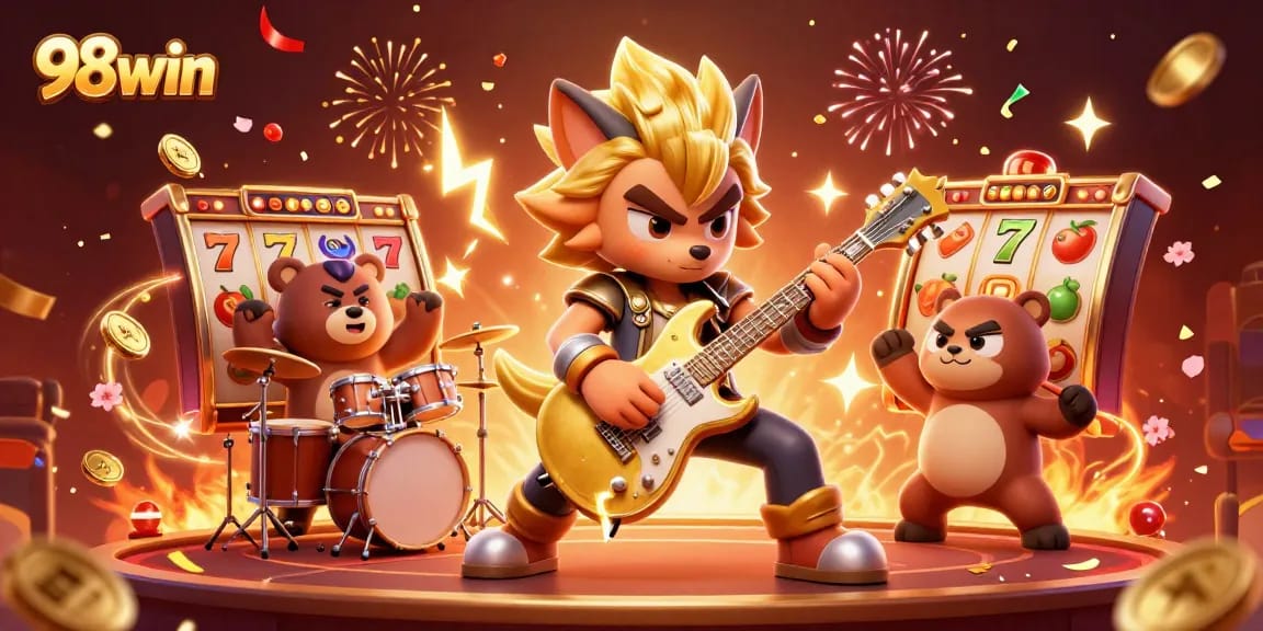 Experience the excitement of 98win with thrilling slot game performances featuring vibrant characters.