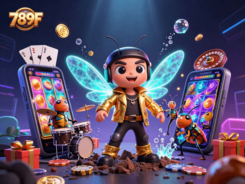 Experience exciting slots and gaming with 789F featuring vibrant characters and dynamic action.