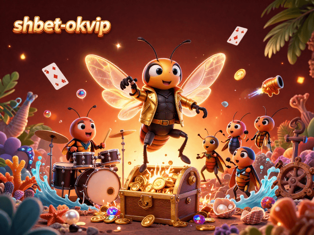 Experience thrilling wins at shbet-okvip with a vibrant 3D casino scene featuring exciting game elements and characters.