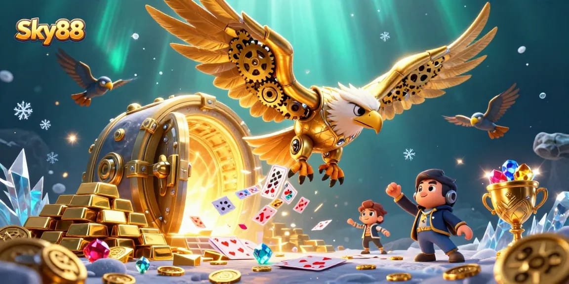 Experience exciting gameplay at Sky88 with dynamic casino elements and vibrant treasures.