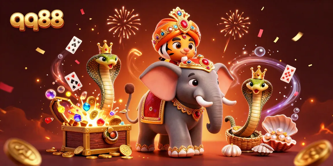 Experience thrilling wins at qq88 with our vibrant casino-themed illustration featuring unique characters and elements.