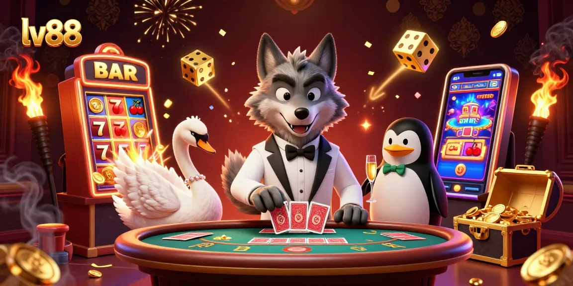 Experience thrilling gameplay with lv88's exciting casino scene featuring animated characters and dynamic elements.