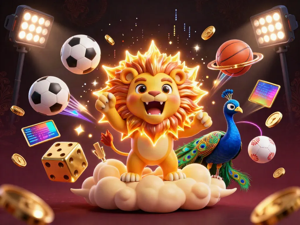 Experience the thrill of SV368 with dynamic sports betting elements in an engaging 3D illustration.