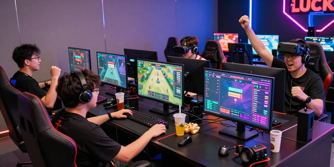 LUCK8 esports betting scene with vibrant players and live events in modern gaming setup