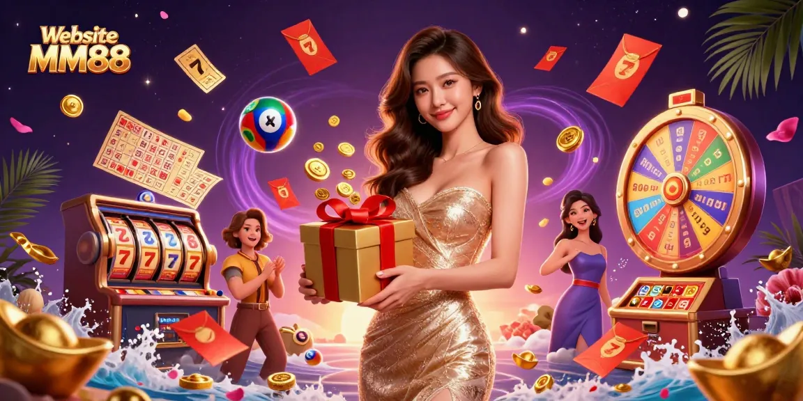 Win big with exciting games at Website MM88, featuring stunning visuals of vibrant seafood and lottery themes.