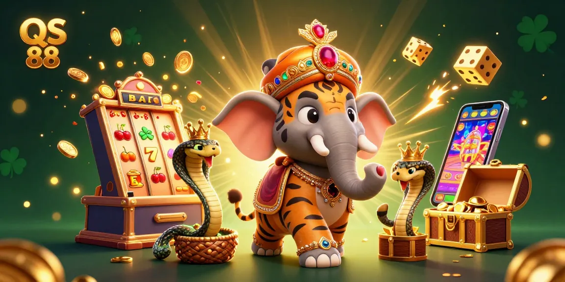 Win big with QS 88 as the Maharaja and his treasure explode into action in this vibrant casino scene.