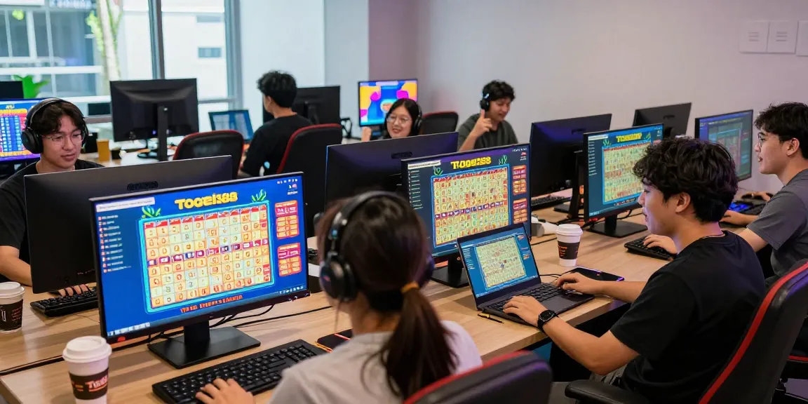 Togel88 Rtp Terbaru excitement with users celebrating wins in a vibrant online gaming environment