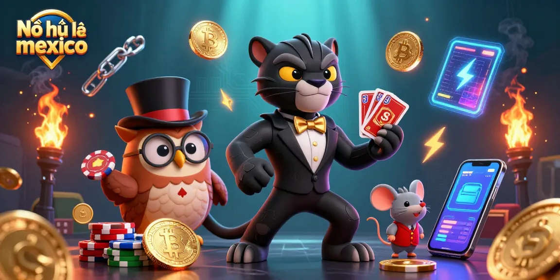 Nổ hũ lễ hội mexico showcases stylish characters in an energetic casino scene filled with vibrant slot elements.