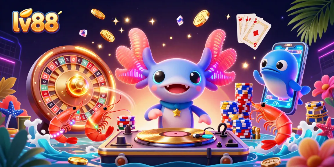 Experience exciting gameplay at lv88 with a neon DJ and vibrant gaming elements in a captivating 3D scene.