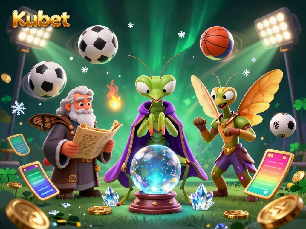 Kubet offers a vibrant 3D casino scene with mystical fortune teller and epic gameplay elements.
