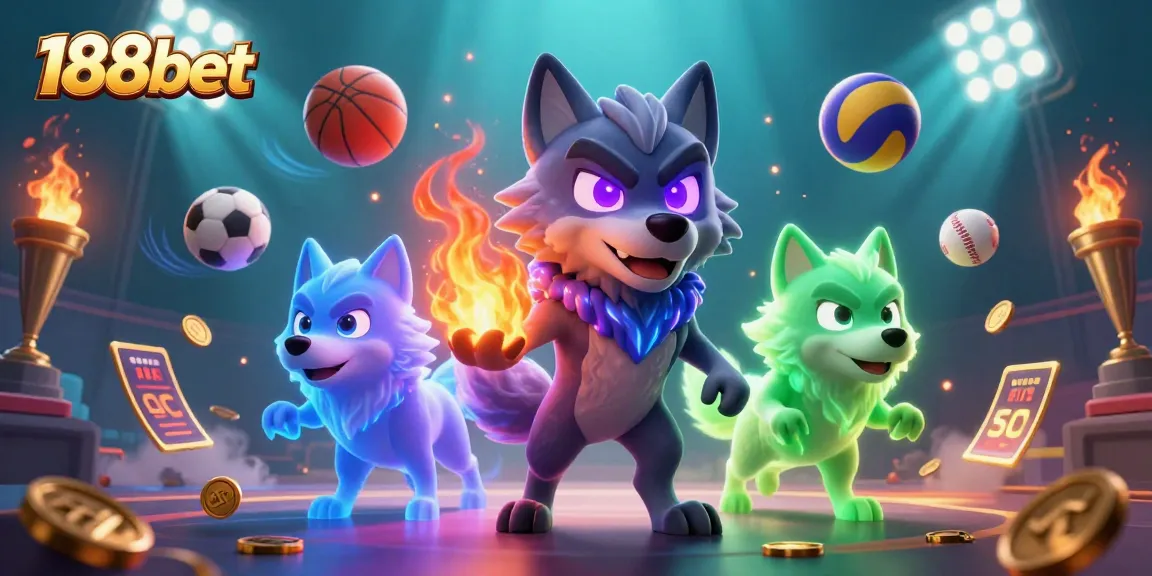 Experience thrilling sports betting action with 188bet featuring dynamic characters and game elements.