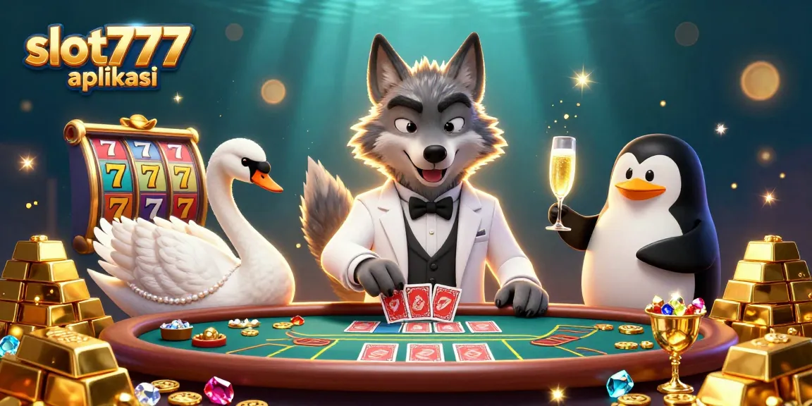 Experience the fun of slot777 aplikasi with energetic characters in a vibrant casino scene
