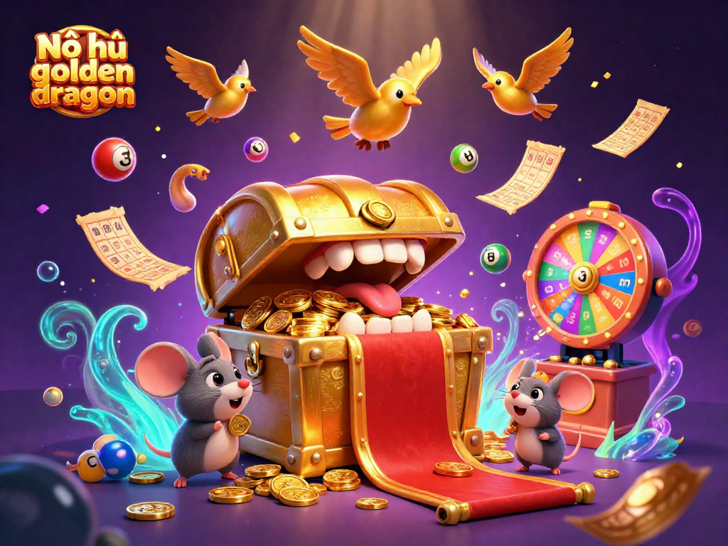 Play Nổ hũ golden dragon and experience vibrant slots action with exciting prize elements.